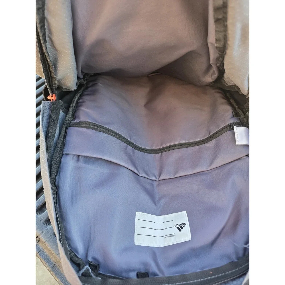 Adidas Load‎ Spring Backpack Bookbag Gray Multiple Pockets Laptop